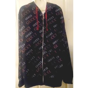 GUCCI GRAPHIC ZIP HOODIE JACKET